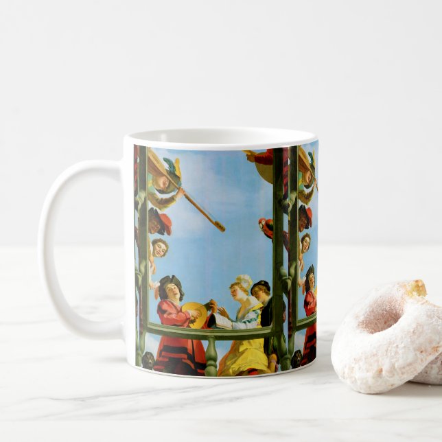 Gerrit Van Honthorst Musical Group Balcony Art Coffee Mug (With Donut)