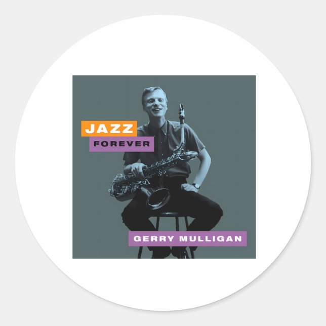 Gerry Mulligan Classic Round Sticker (Front)