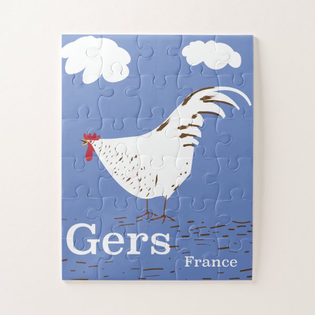 Gers France Vintage travel poster Jigsaw Puzzle (Vertical)