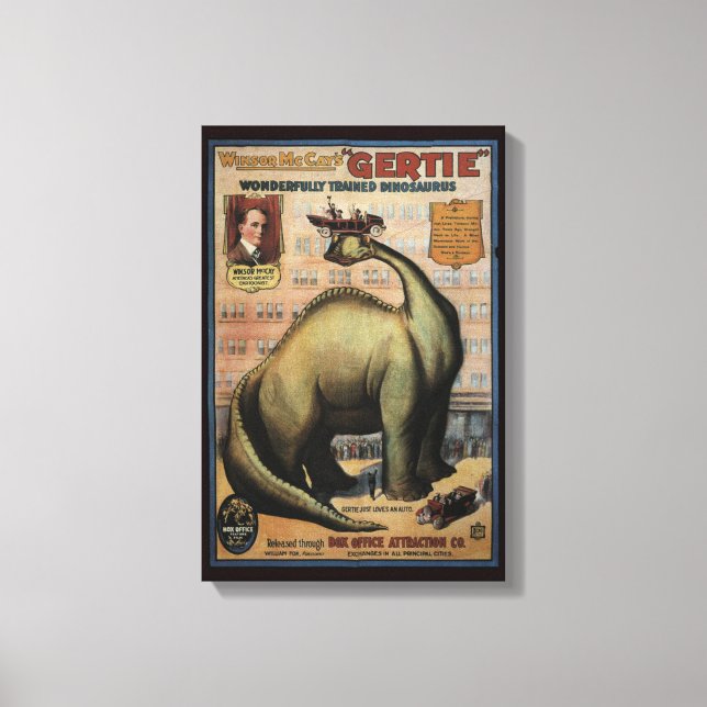 Gertie The Dinosaur Canvas Print (Front)
