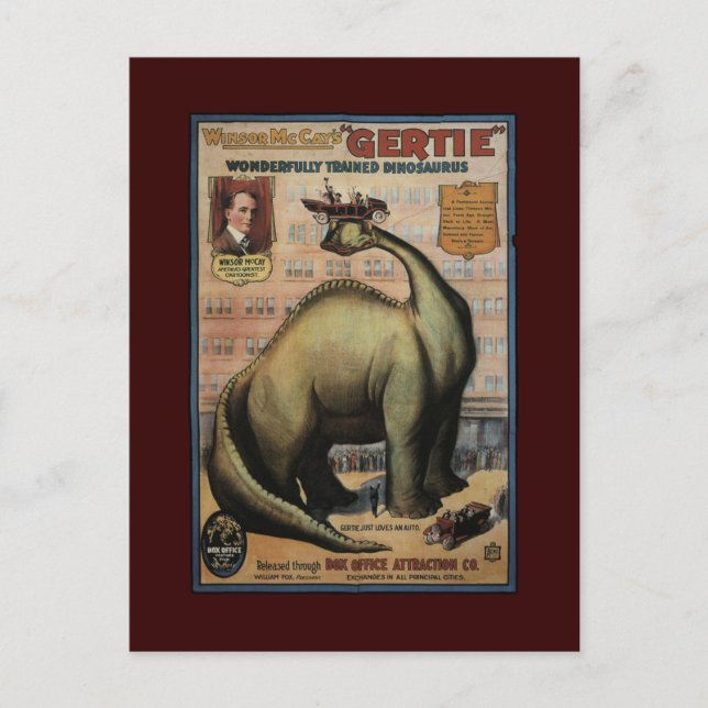 Gertie The Dinosaur Postcard (Front)