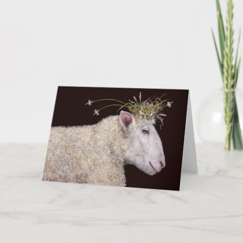 Gertrude the sheep card