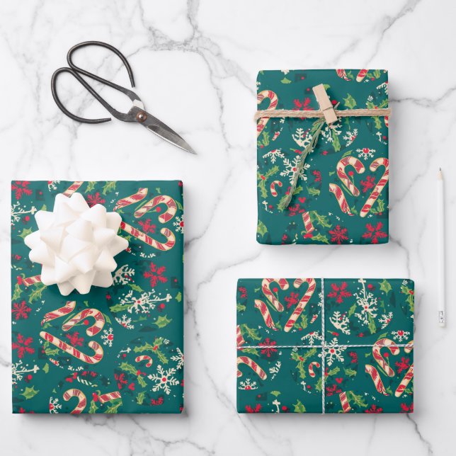 Geschenkpapier Set Weihnachten Wrapping Paper Sheets (Front)