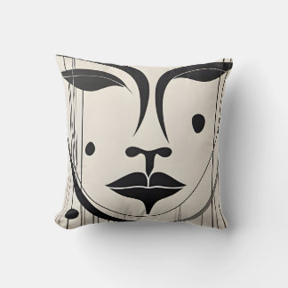 Gesicht - face throw pillow