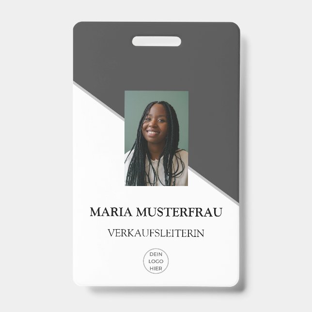Gestalte Deinen Eigenen Ausweis Vorlage Badge (Front)