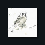 Gestural Bird Study Canvas Print<br><div class="desc">This print features a sketch of a perched bird | By June Erica Vess</div>