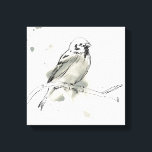 Gestural Bird Study Canvas Print<br><div class="desc">This print features a sketch of a perched bird | By June Erica Vess</div>