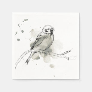Gestural Bird Study Napkins