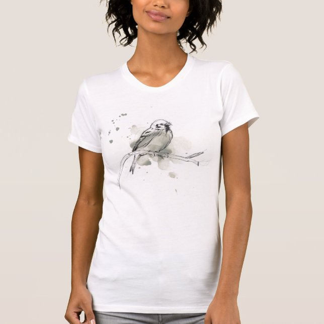 Gestural Bird Study T-Shirt (Front)