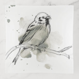 Gestural Bird Study Trinket Tray
