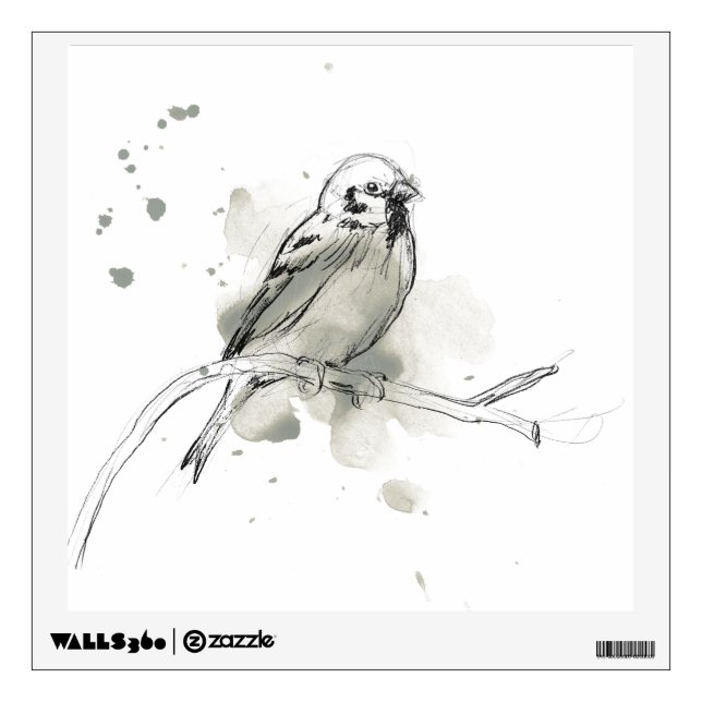 Gestural Bird Study Wall Decal (Front)