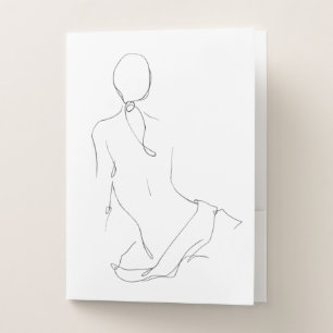 Gestural Contour Pocket Folder