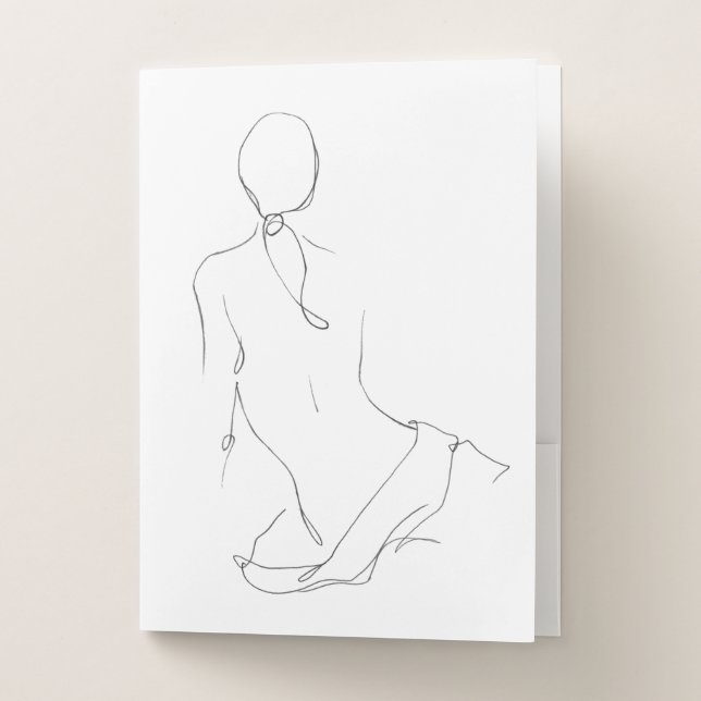 Gestural Contour Pocket Folder (Front)