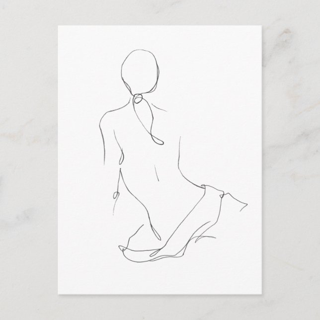 Gestural Contour Postcard (Front)