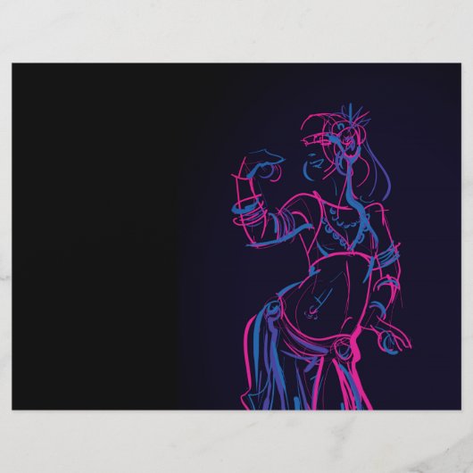 Gesture sketch drawing  tribal fusion bellydancer (Front)