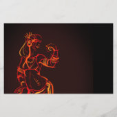 Gesture sketch drawing tribal fusion bellydancer (Back)