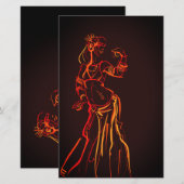 Gesture sketch drawing tribal fusion bellydancer (Front/Back)