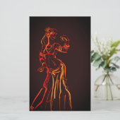 Gesture sketch drawing tribal fusion bellydancer (Standing Front)
