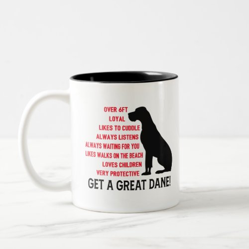 Get A Great Dane Two_Tone Coffee Mug