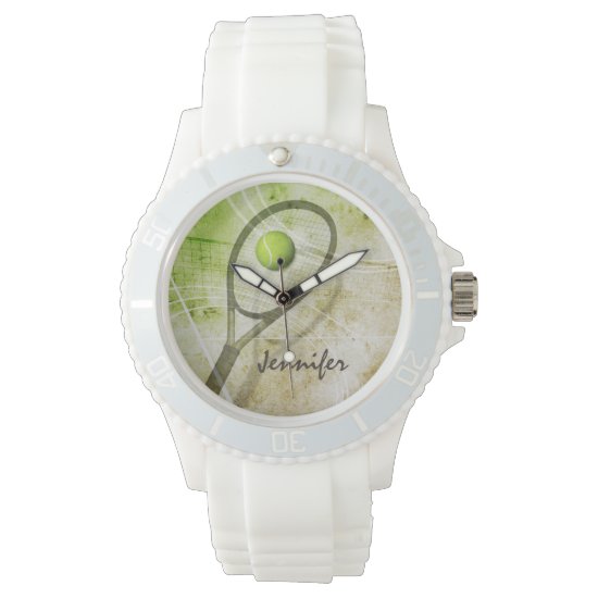 girls tennis watch with custom player name