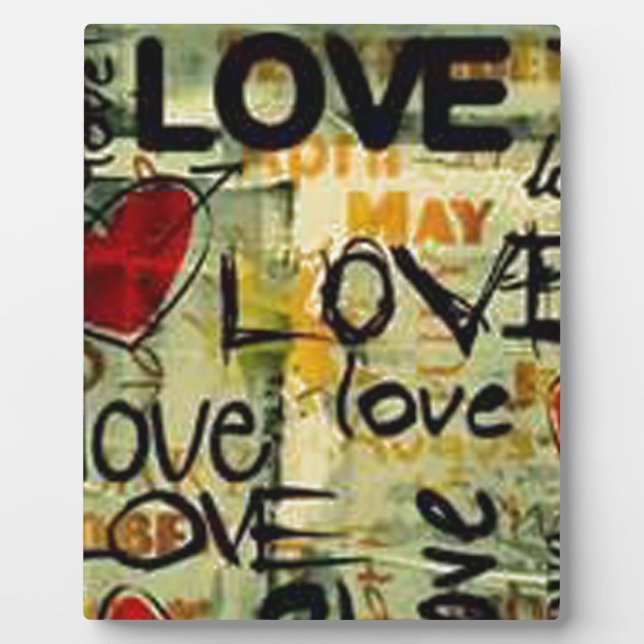 Get A Little Love Graffiti Plaque (Front)
