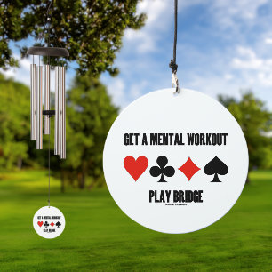 Get A Mental Workout Play Bridge Four Card Suits Wind Chime