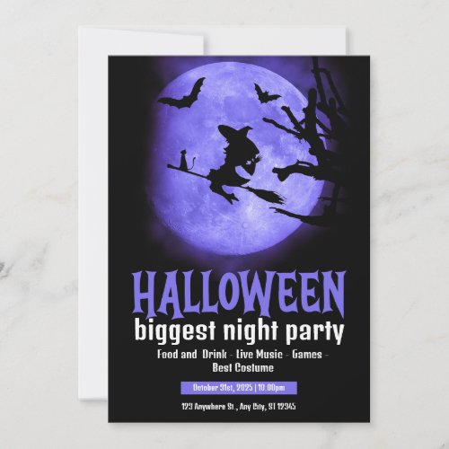 Get a scary look this Halloween Invitation