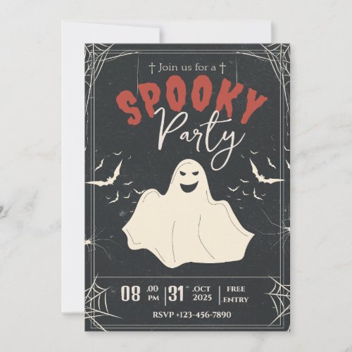 Get a scary look this Halloween Invitation