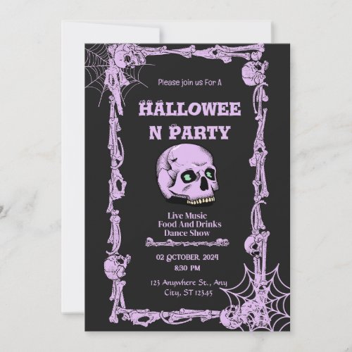 Get a scary look this Halloween Invitation