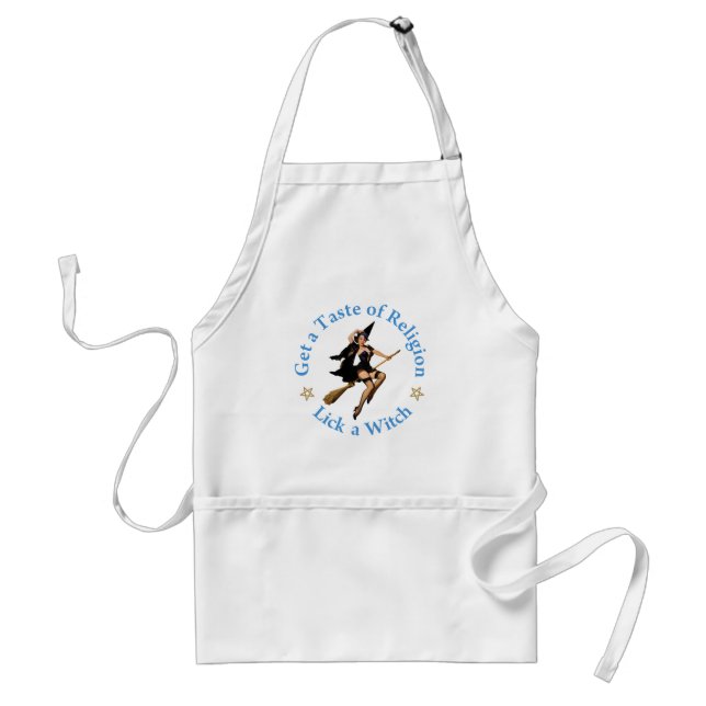 Get a Taste of Religion - Lick a Witch Adult Apron (Front)