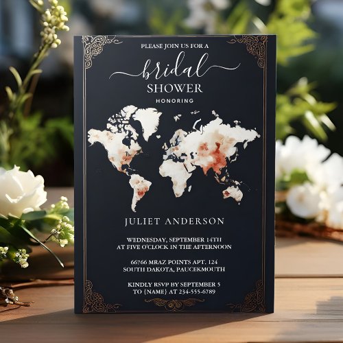 Get Adventure Passport Boarding Pass Bridal Shower Invitation