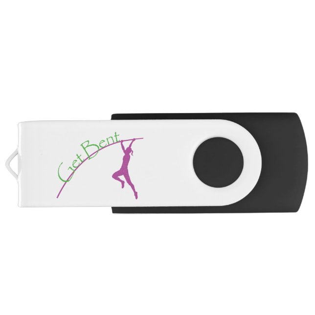 Get Bent Women's Pole Vaulter Flash Drive (Back)