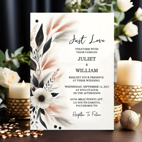Get Casual Heart Nothing Fancy Just Love Wedding Invitation