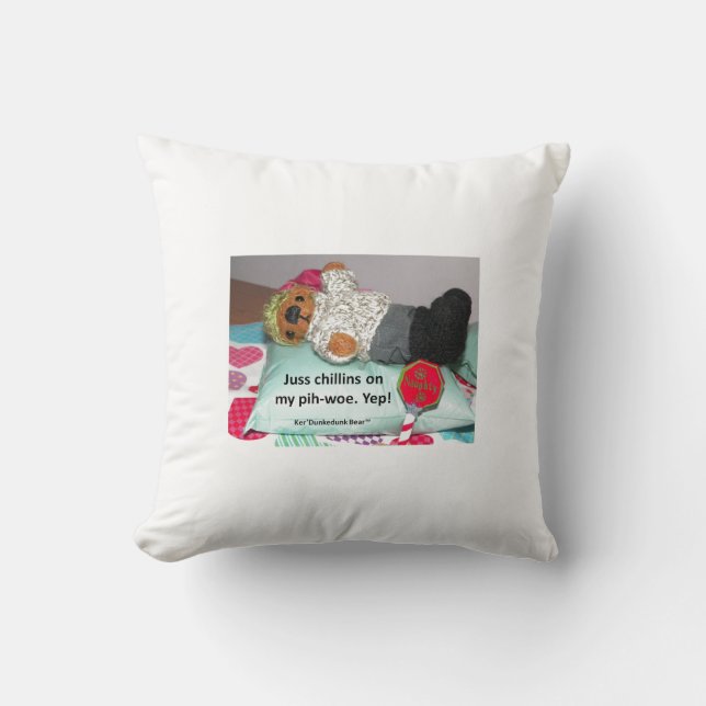 Get comfy with Ker'D! Throw Pillow (Front)