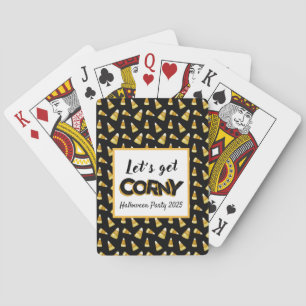 Get Corny Funny Fall Candy Corn Halloween Favor Poker Cards