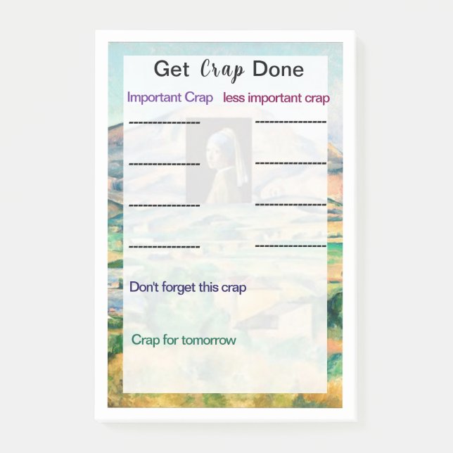 Get Crap Done Notes (Front)