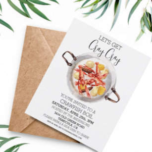 Get Cray Cray Crawfish Boil Seafood  Invitation 
