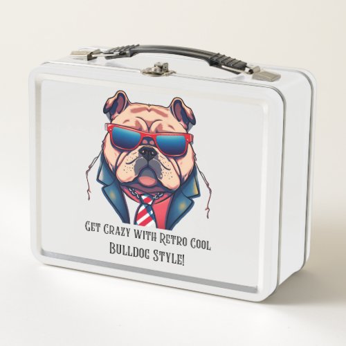 Get Crazy with Retro Cool _ Bulldog Style Metal Lunch Box