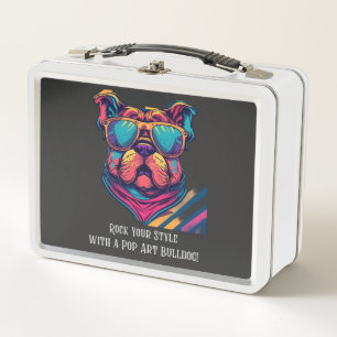 Get Crazy with Retro Cool - Bulldog Style! Metal Lunch Box