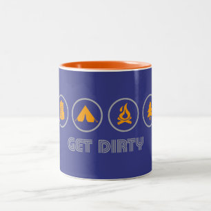 Get Dirty Camping Two-Tone Coffee Mug