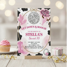 Get Down & Boogie Disco Cowgirl Sweet 16 Birthday