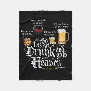 Let/'s all get DRUNK And go to heaven Ceramic Beer Vintage - Ashtray? Wall Hanging? Irish Toast DRINK