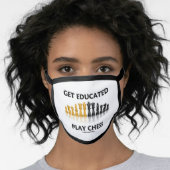 Get Educated Play Chess Reflective Chess Set Face Mask (Worn Her)