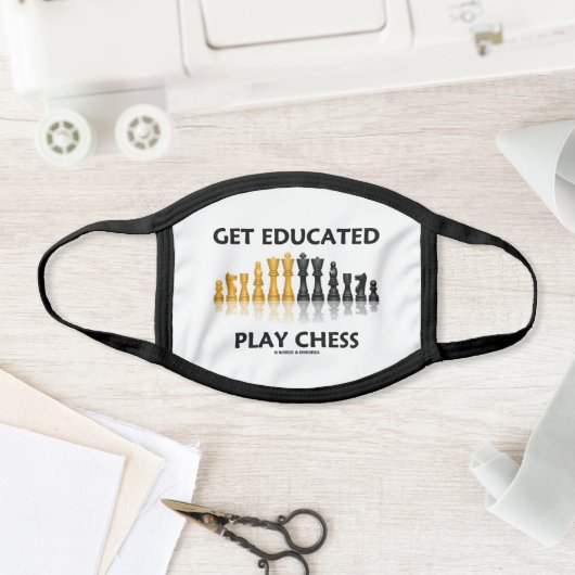 Get Educated Play Chess Reflective Chess Set Face Mask (Insitu)