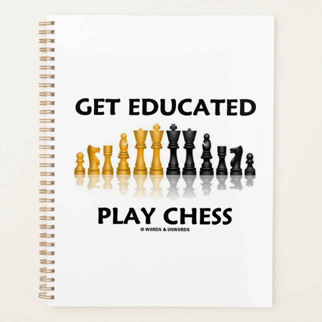 Get Educated Play Chess Reflective Chess Set Planner (Front)