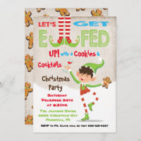 Get Elfed up Cookies and Cocktails Party Invitation