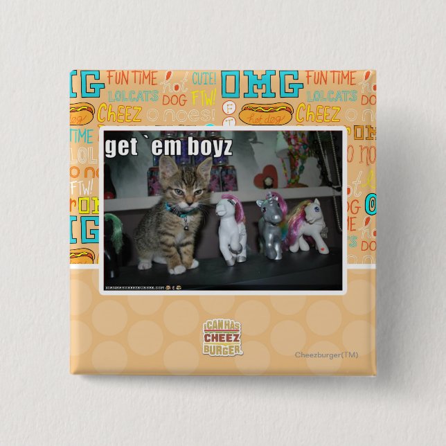 Get em boyz pinback button (Front)