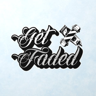 Get Faded Barber Shop Salon Wall Decal