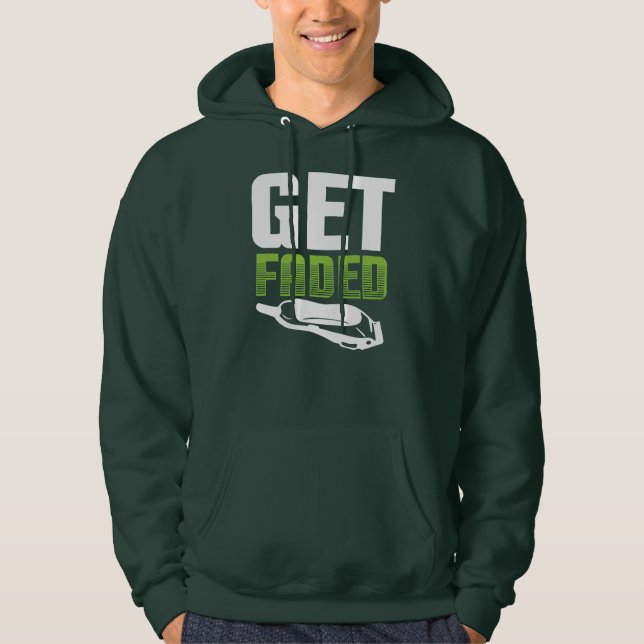 Get Faded Barbers Hairstylist Hoodie (Front)