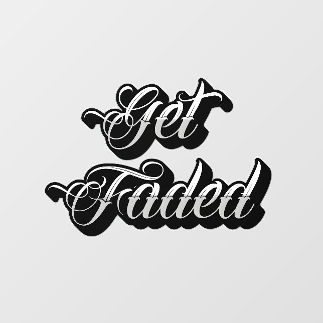 Get Faded Barbershop Wall Decal (Front)